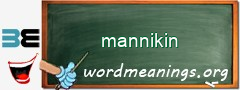 WordMeaning blackboard for mannikin